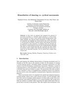 Kinesthetics of dancing vs. cyclical movements